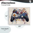 thumbnail image 4 of Stupell Industries Contemporary Joystick Journeys Controller Duo White Framed Giclee Art, 20 x 16, by Lazar Studio, 4 of 8