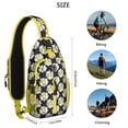 thumbnail image 5 of Floral Crossbody Sling Backpack for Womens Causal Sling Bag with Adjustable Shoulder Straps for Travel Hiking Chest Bag Daypack Anti-theft Purse, 5 of 6