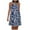 Blue, variant on Women's Beach Dresses Sleeveless Twist Front Halter Short Dress Summer Graphic Print A Line Loose Swing Dresses