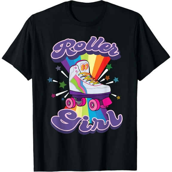 Roller Girl Funny Retro 70's Rolling Skates Gift Women Kids T-Shirt