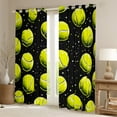 thumbnail image 2 of Manfei Tennis Black Out Curtains,Ball Game Theme Curtains Pack of 2 (42x63 Each),Sequin Print Bedroom Curtains,Lightweight Room Decor, 2 of 6