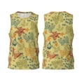 thumbnail image 2 of Gaeub Floral with Butterflies Men's Mesh Basketball Jersey, Quick-Drying Sleeveless Top S-4XL, Loose Muscle Tank Top -3X-Large, 2 of 9