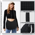 thumbnail image 3 of Bolsa acolchada UIXIZQ para mujer, acolchada, de nailon, color negro, 3 of 7