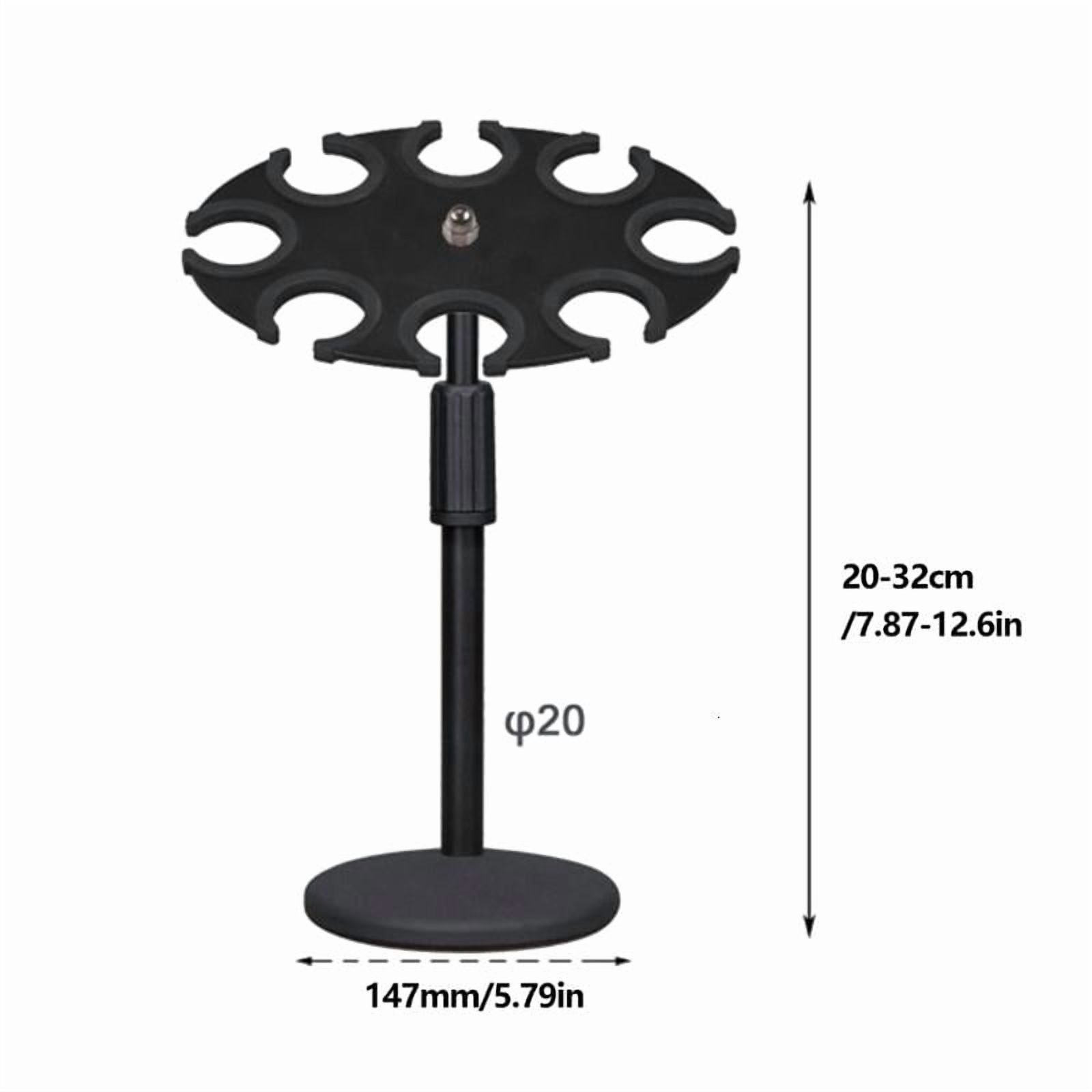 CEORPER Desktop Microphone Stand Holder For 8 Mics With Adjustable Height Metal Frame