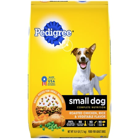 PEDIGREE Small Dog Complete Nutrition Adult Dry Dog Food Roasted Chicken, Rice & Vegetable Flavor, 15.9 lb. (Best Dog Food For Dermatitis)