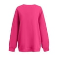 thumbnail image 5 of Breezora Chandail à Capuchon à Poche Surdimensionné pour Femmes, Col Rond, Chandail Décontracté Confortable, Taille TTG, Rose Vif, 5 of 5