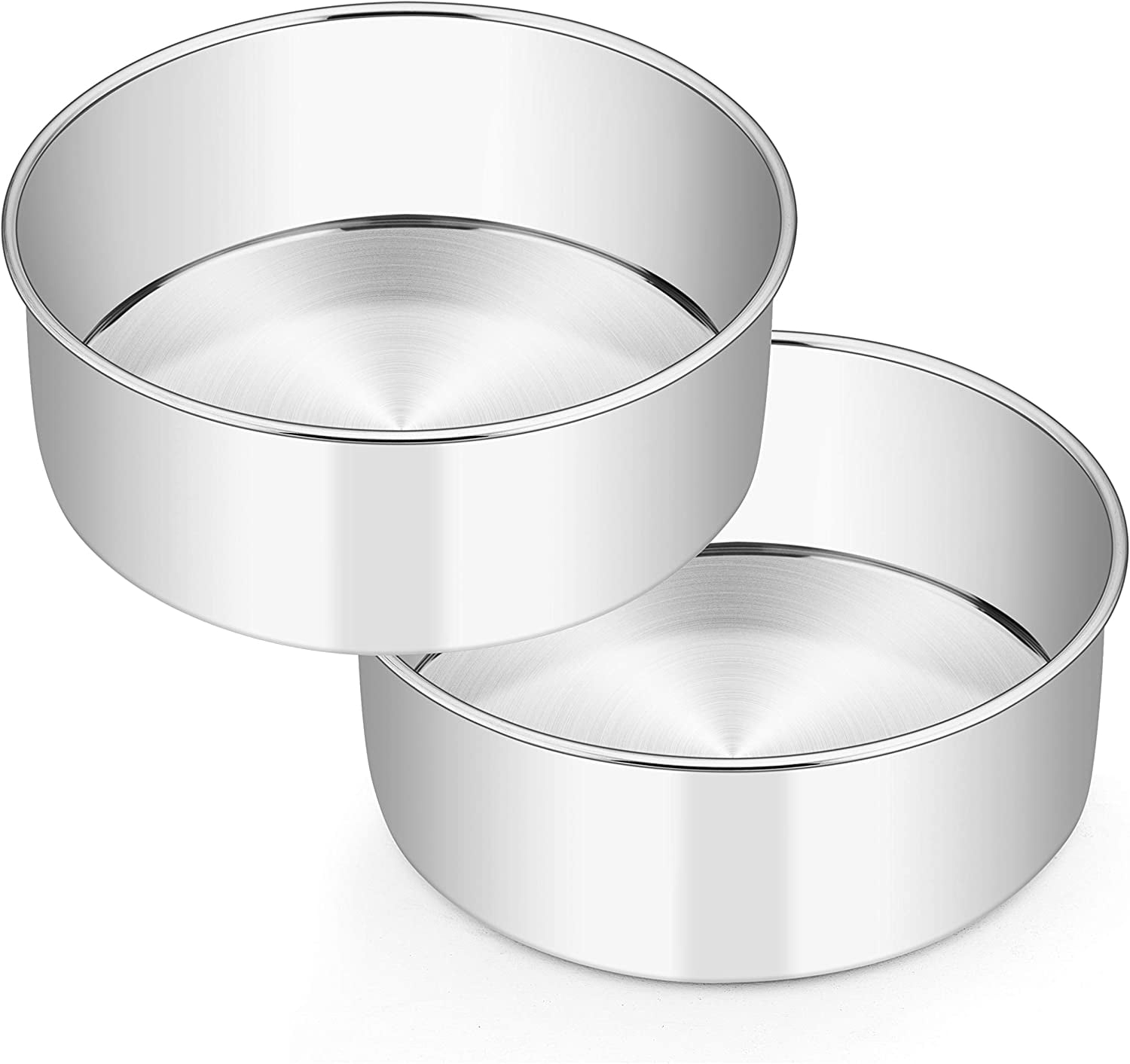 Kitcheniva Stainless Steel Round Layer Cake Baking Pans 8 Set of 3