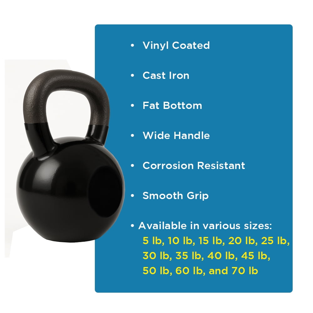 Vinyl Coated Kettlebell Weights: Your Ultimate Fitness Companion for Full-Body Workouts, Strength Training, and Core Conditioning, Men and Women (5lb)