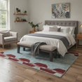 thumbnail image 3 of GENIMO 2'x7' Runner Rug, Machine Washable Non Slip Low Pile Hallway Runner Rug for Kitchen Laundry Room, Clean Minimalist, Dusty Blue, 3 of 6