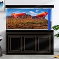 thumbnail image 3 of 48X24IN Desert Rock Cactus Oasis Reptile Habitat Background, Natural Blue Sky Sun Desert Themed Terrarium Background, Aquarium Background with 10 EVA Double-Sided Tape, 3 of 5