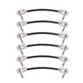 thumbnail image 2 of Amdohai ammoon 15cm/ 6in Guitar Effect Pedal Instrument Patch Cable 1/4" Silver Right-angle Plug Black PVC Jacket, 6-Pack, 2 of 8