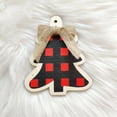 thumbnail image 1 of Ganfancp Clásico Negro Rojo Adornos de Navidad Decoración Del Árbol de Navidad Colgante de Navidad de Madera Rebajas Hoy Liquidación 1X Colgante de Madera, 1 of 3