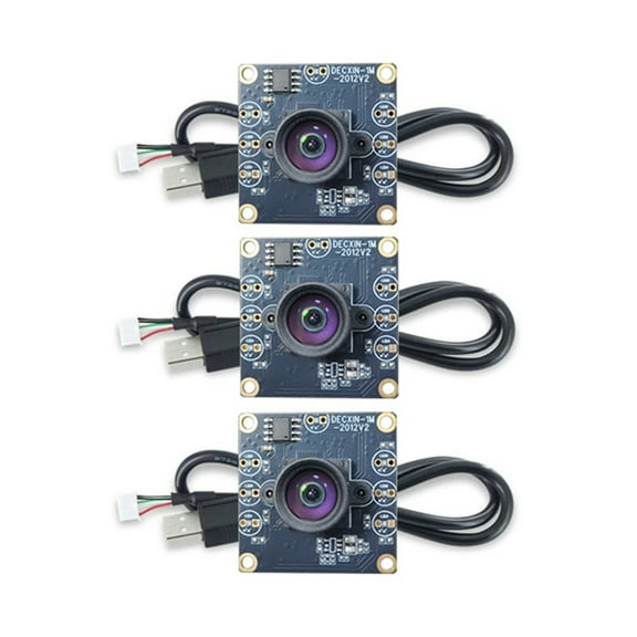 100 Degree Camera Module 1MP OV9732 1280x720 USB Free Driver Manual Focus with 60cm USB Cable for WinXP/7/8/10 3 Sets,3 * OV9732 camera module 3 * USB 60cm cable,As Shown