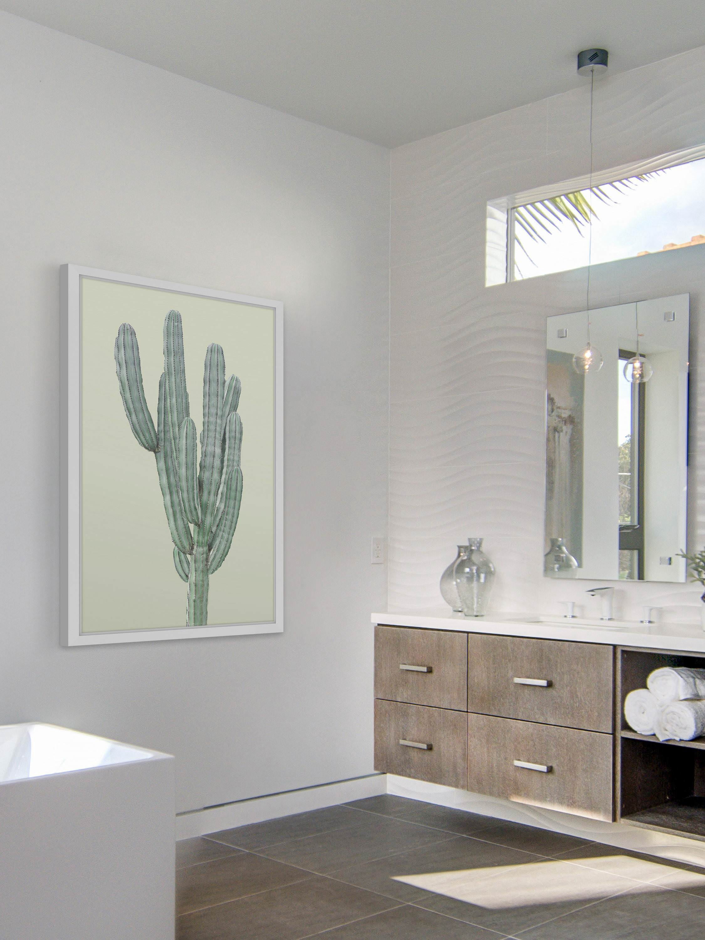 Lone Cactus Framed Painting Art Print