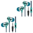 thumbnail image 2 of QualitChoice Hot Sale Earphone Universal 3.5mm In-Ear Stereo Earbuds Built-in Microphone High Quality Wired Earphones For Mobile Phone Blue 2Set, 2 of 6