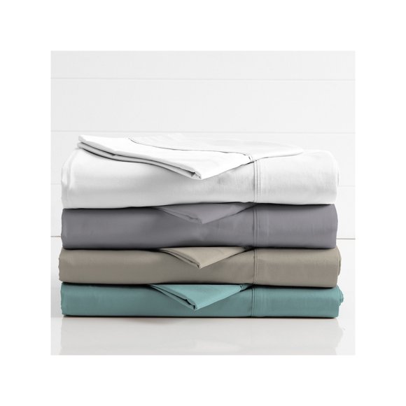 Ensemble de Draps Remis à Neuf Color Sense en Mélange de Coton de Qualité Supérieure, Satin Résistant aux Plis - AQUA Taille Unique