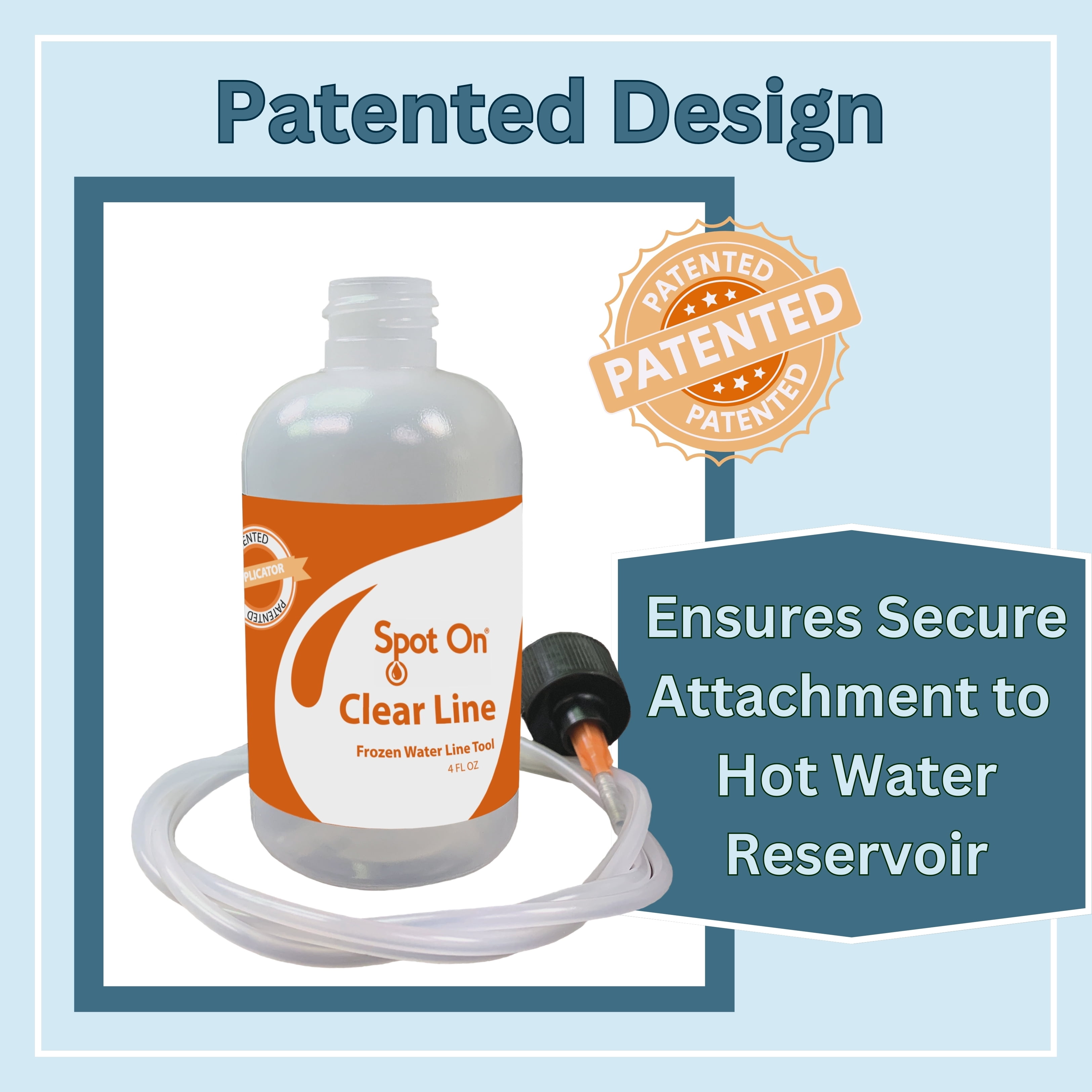 Clear Line Refrigerator Frozen Water Line Tool - Patented Innovative New System Model #PN004CL