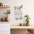 thumbnail image 4 of Tineasur 1Set Plastic Pegboard Wall Organizer White Board with Hooks for Convenient Kitchen Bathroom Storage, 4 of 8