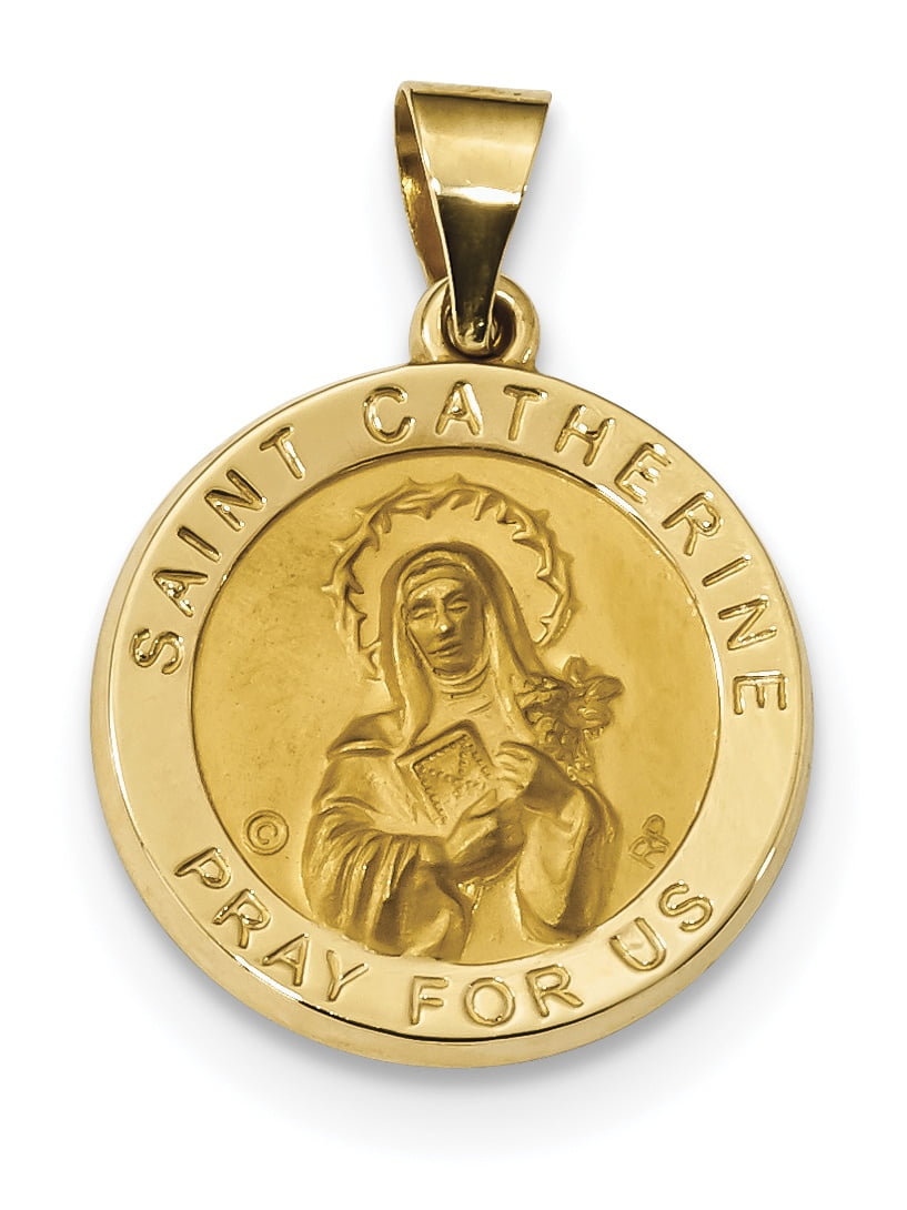 Core Gold 14k Polished and Satin St George Medal Pendant