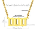 thumbnail image 3 of FindChic Number Necklaces for Women Men, Stainless Steel 000 Charm Pendant Necklace Sports Birthday Mothers Day Jewelry Gifts Mom Her Wife, Gold Plated, 3 of 8