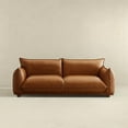 thumbnail image 4 of Ashcroft Furniture Emma Mid Century Modern Luxury Cognac Leather Sofa, 4 of 7