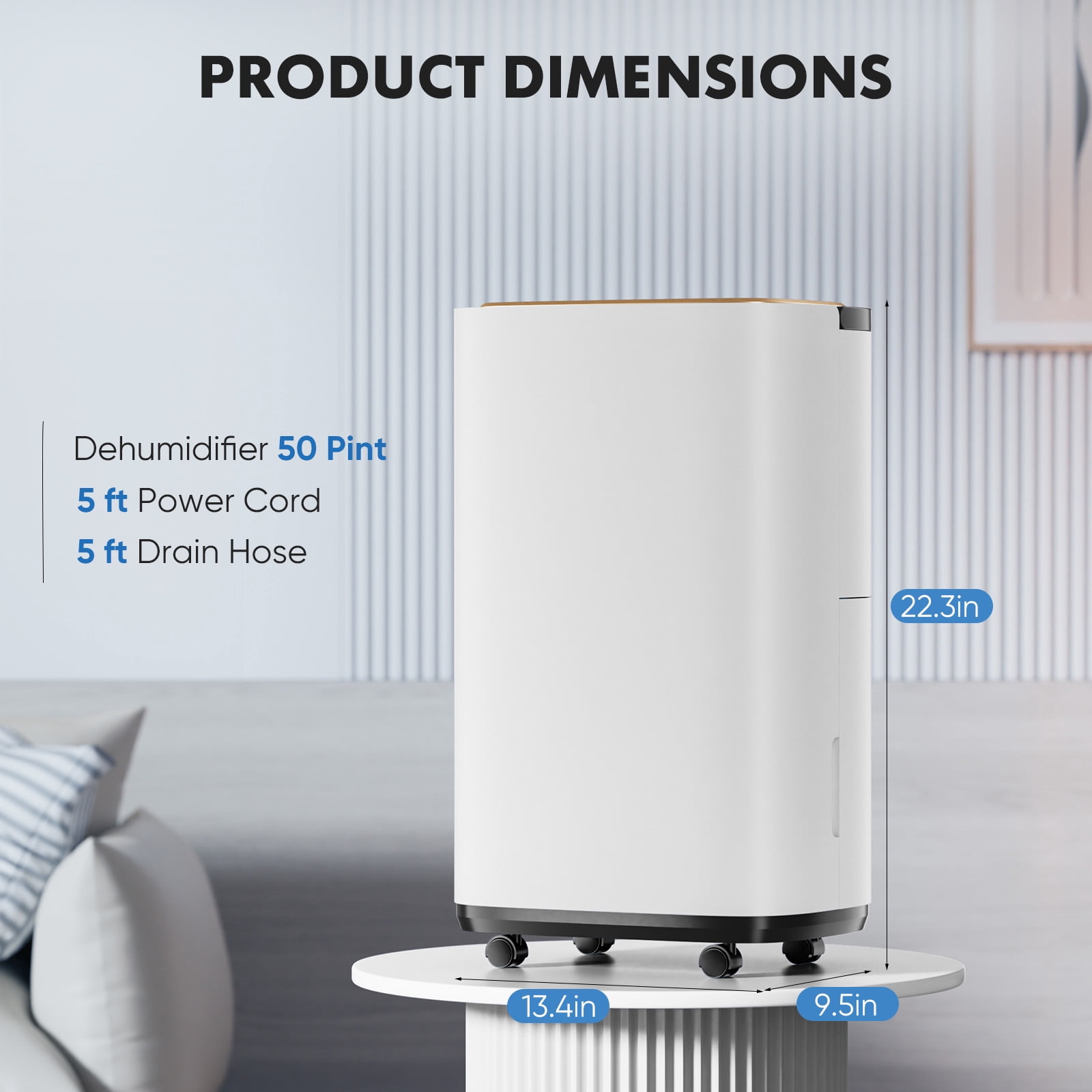 SUMELL 30 Pint Dehumidifier with Drain Hoseand Carry Handle for Medium to Large Rooms, Bedrooms & Basements