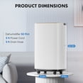 thumbnail image 3 of JOINSUN dehumidifier, 60 pints, 2-liter tank, with carry handle and drain, for bedroom, basement, bathroom, white, 3 of 9