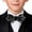 Black, variant on Bow Ties for Men BWASD Adjustable Classic Sequins Solid Pure Color Neck Tie Glitter Necktie Cravat for Performance Accessories Age 5-10 Years Silver