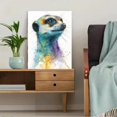 thumbnail image 5 of Colorful Meerkat Watercolor Canvas Print Pet Lover Home Gift, 5 of 8
