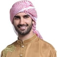 thumbnail image 6 of Men Arab Shemagh Kaffiyeh Headscarf Muslim Hijab Headband Dubai Turban Cap Shawl Headwrap Middle East Arafat Scarf, 6 of 7