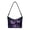 Butterfly Design, variant on Purple Glitter Leopard Ladies Shoulder Bags Handbags, Large Capacity Hobo Bag for Women PU Leather Zipper Closure Underarm Sling Bag for Travel Shopping