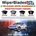 thumbnail image 2 of 2025 Volkswagen ID.4 Beam Wiper Blades Wipers w/2yr Warranty (Set of 3) w/Rear Wiper (WiperBladesUSA), 2 of 5
