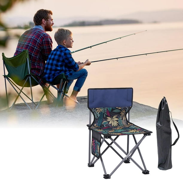 Outdoor Folding Camping Chair with Back Support Storage Bag Portable Beach  Fishing Chair Travel Chair