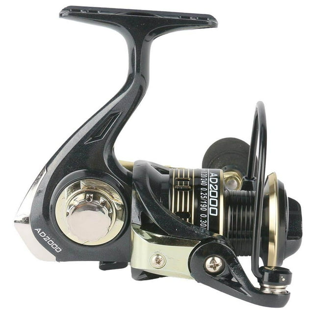 Moulinet de Pêche AD2000 5.2:1 Vitesse Facile à Utiliser Léger pour Pêche en Plein Air Rivière