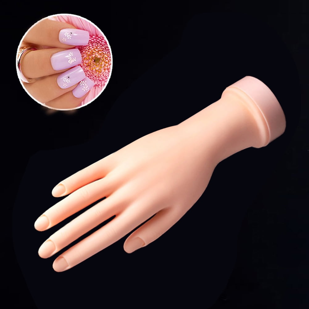 Cheers.US Bendable Table Mount Nail Practice Hand, Soft Fake Mannequin