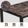 thumbnail image 3 of Kitchen Dining Table Set, Metal Kitchen Table Sets with 4 Chairs, Faux Marble Rectangular Breakfast Table w/Metal Legs & Black Finish Frame, Dining Table Sets for an Apartment Breakfast, SS1288, 3 of 11