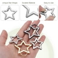 thumbnail image 3 of Uxcell 4 Pcs Clip de Llave en Forma de Estrella de Resorte de Metal de 1.2 Pulgadas, Sujetador de Gancho de Disparo para Llaveros, Bolsas, Carteras, Manualidades DIY, Plateado, 3 of 5