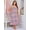 Pink, variant on Plus Size Nightgown for Women Sleeveless Red Plaid Oversized Sleepwear, Sizes 1XL-4X
