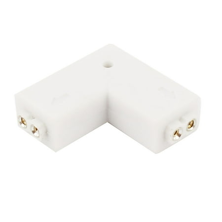 - Unique Bargains White L Shape 2way 2Pin Female 5050 3528 RGB Connector
