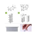 thumbnail image 4 of Fabric Shoe Rack, 10 Layers and 9 Grids, Removable Cover, (58 x 29 x 160)cm (L x W x H), Grey, 4 of 4