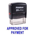 thumbnail image 1 of Printtoo Self Inking APPROVED FOR PAYMENT Rubber Stamp Office Stationary Custom Stamp - Blue, 1 of 1