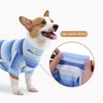 thumbnail image 5 of Cheers.US Dog Pajamas Long Sleeve Striped Casual Wear Pet Surgery Recovery Body Suit Fashion, Warm, Comfortable for Small Dogs, 5 of 16
