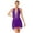 Purple, variant on YONGHS Women Lyrical Dance Dress Rhinestone Sleeveless Figure Skating Gymnastics Leotard Costume Purple XXL