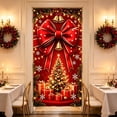 thumbnail image 3 of Christmas Door Covers for Front Doors Decoration, 72 x 36 Inch Door Cover Decor for Outdoor Porch, Holiday Xmas, Farmhouse Home Party, Red, 3 of 6