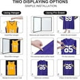 thumbnail image 4 of Jersey Frame Display Case - Football Jersey Shadow Box - Jersey Display Frame with 98% Uv Protection Acrylic and Metal Hanger for Baseball Basketball Soccer Hockey Sport Shirt and Uniform, Black，3pc, 4 of 7