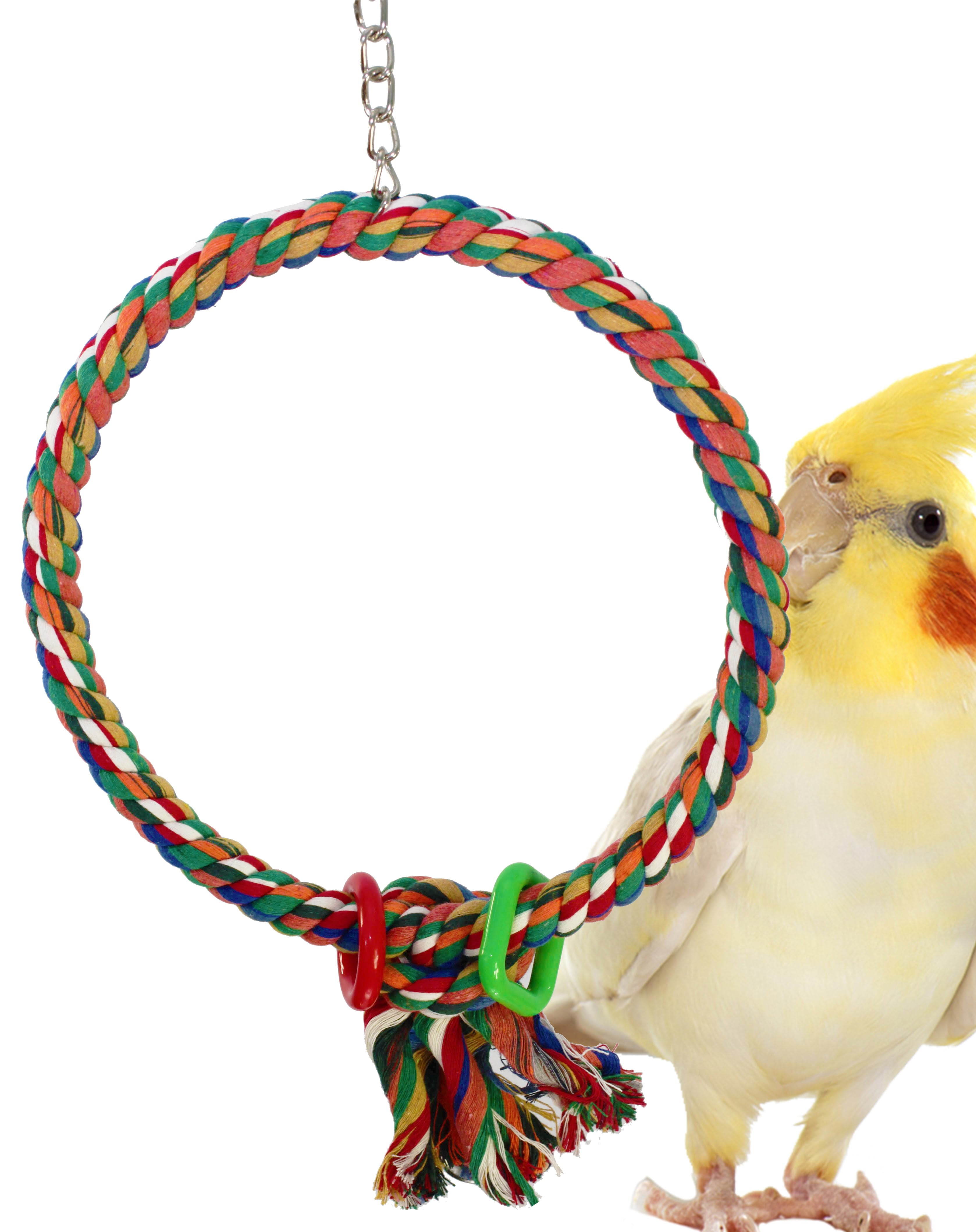 Bonka Bird Toys 1761 Medium Rope Ring Bird Toy.