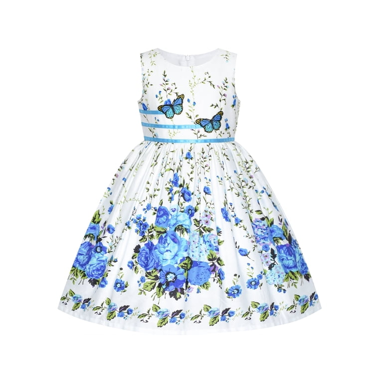 princess polly baby blue dress Sugar Girl Dreamy Butterfly Pink Blue Lolita Dress – Sugarplum Store main image 1