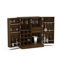 thumbnail image 3 of Boahaus Liverpool Modern Bar Cabinet, Wine Storage, 2 Doors, 1 Drawer, Brown, 3 of 5