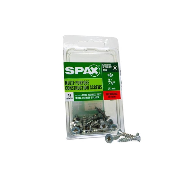 Tornillos de construcción SPAX, multimaterial, n.º 8 x 19 mm, 35 unidades