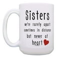 thumbnail image 2 of ThisWear Older Sisters Gifts Sisters Rarely Apart Sister Mug Set 2 Pack Gift 15oz Coffee Mugs, 2 of 4